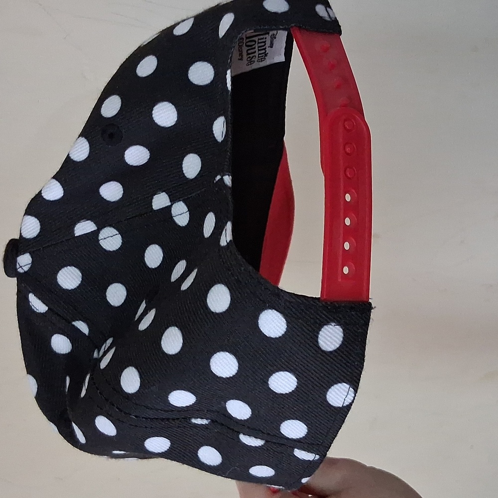 Disney Polka Dot Cap with Minnie Mouse Patch - Picture 3 of 3